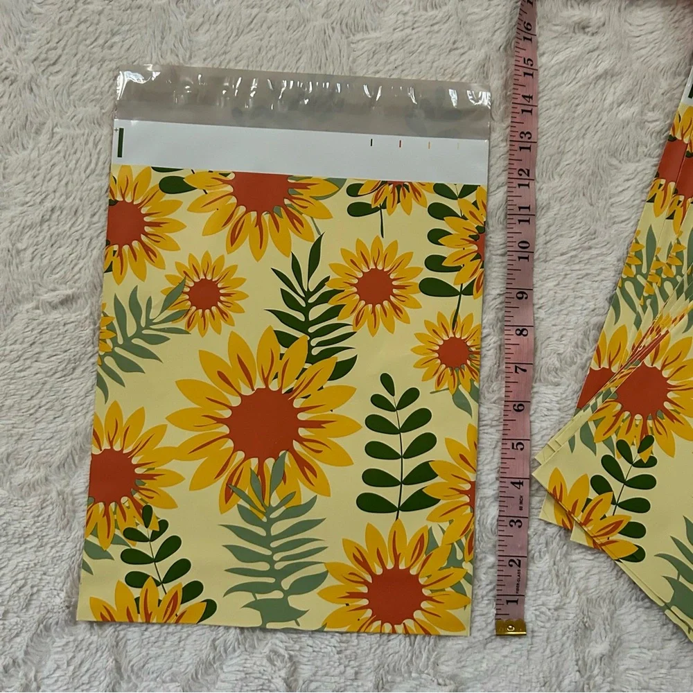 25ct 10x13 Sunflower Polymailer Bags
